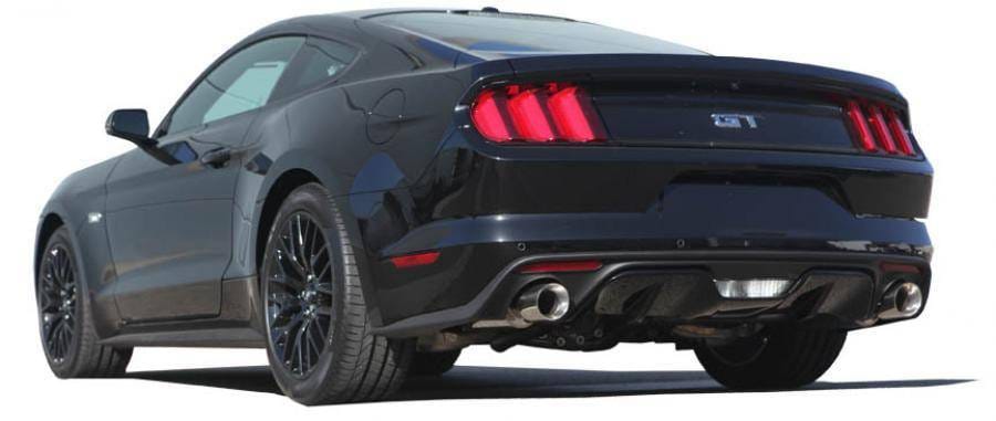 Ford Mustang GT 2015 Bassani 2.5" X-Cross Over and Race Muffler Cat-back System to Stock Manifolds thumbnail 2