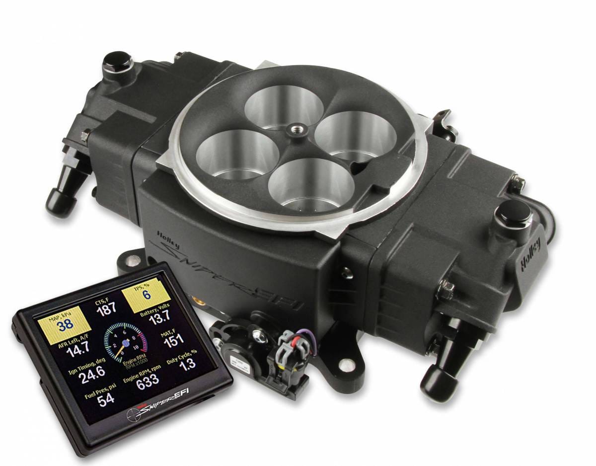 Holley Super Sniper Stealth EFI 4150 Self-Tuning Fuel Injection Kit 1250 HP - Black Ceramic