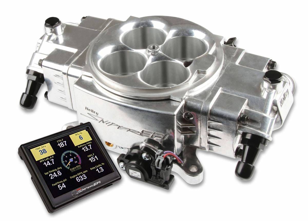 Holley Sniper Stealth EFI 4150 Self-Tuning Fuel Injection Kit 650 HP - Shiny