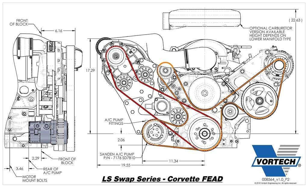Chevrolet C5/C6 Corvette FEAD Vortech Supercharger - Black V-2 Ti LS-Swap Kit EFI  thumbnail 4