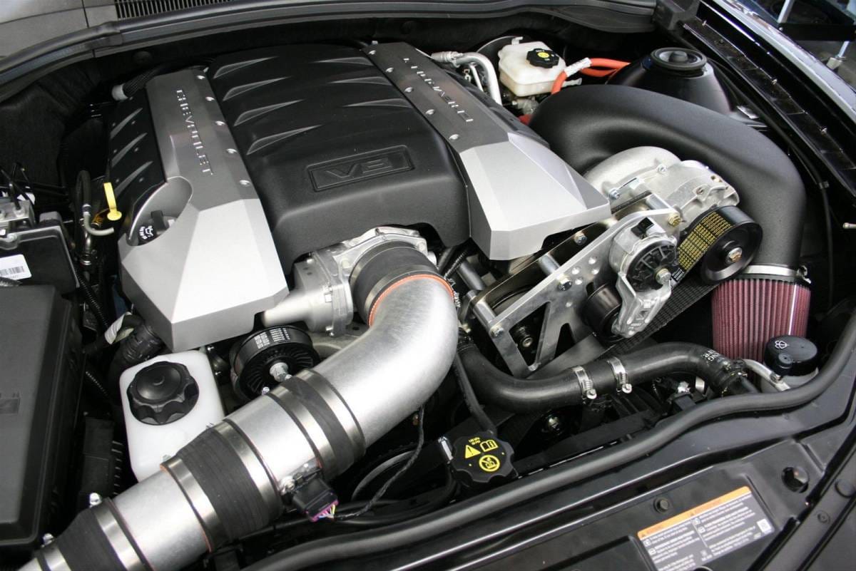 Chevrolet LS Gen 5 Camaro FEAD Vortech Supercharger - Polished V-7 YSi LS-Swap Kit 10 Rib 