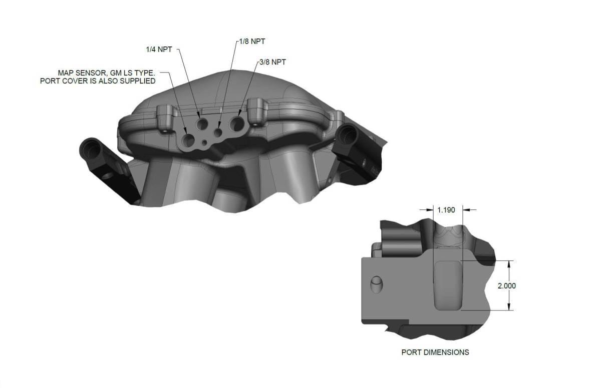 Holley EFI 8.2" Ford SBF Hi-Ram Manifold with Side Mount Top 95mm Throttle Bore - Black thumbnail 7