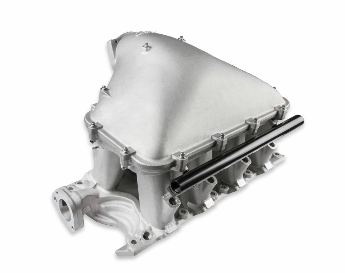 Holley Ford 351w Hi-Ram EFI Intake Manifold with Side Mount Top 105mm Throttle Body Bore - Satin Finish thumbnail 3