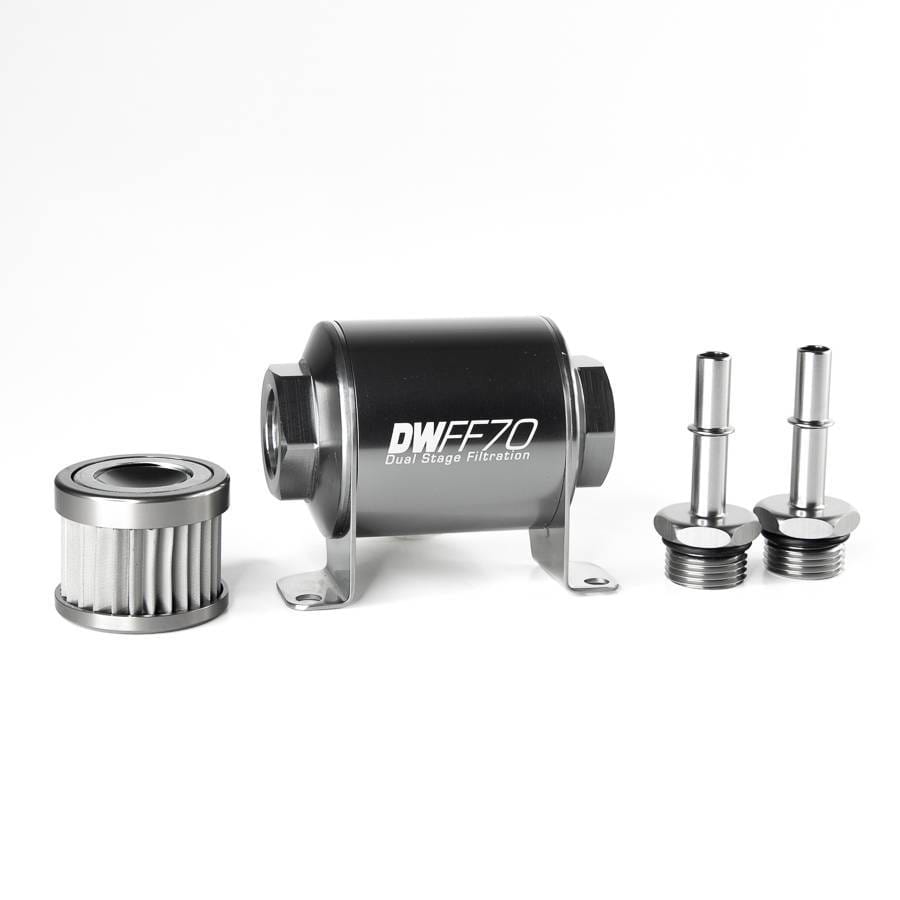 DeatshWerks Fuel Filter Replacment Only Ford Mustang 2005-2020 - Stainless Steel 10 Micron