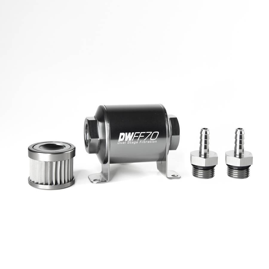 DeatshWerks Fuel Filter Replacment Only Subaru Impreza 1993-2005 - Stainless Steel 10 Micron
