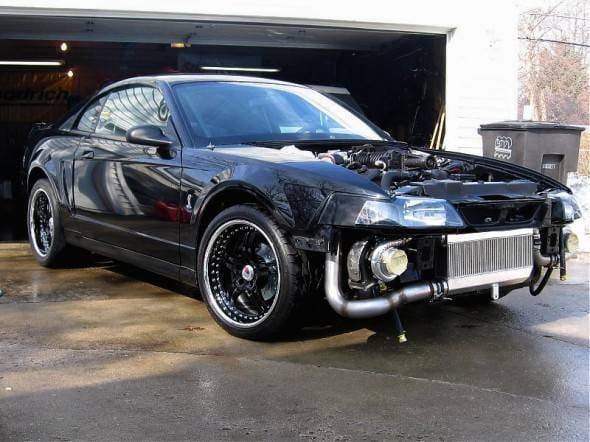 Ford Mustang GT 1999-2004 Hellion Hellraiser Twin 61mm Precision Turbos Intercooled Race Kit  thumbnail 4