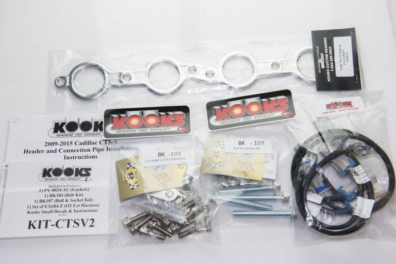 Cadillac CTS-V 2009-2014 Kooks Stainless Steel Long Tube Headers & Off Road X-Pipe 1 7/8" x 3" thumbnail 3