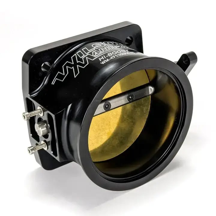 Wilson Manifolds 105MM Hi-Boost Billet V-Band LS / Ford Throttle Body - Anodized Black thumbnail 2
