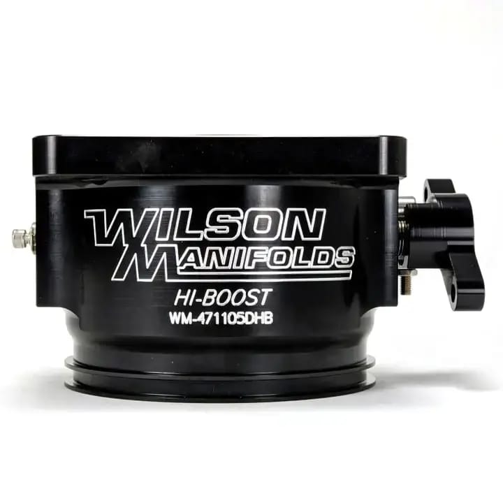 Wilson Manifolds 105MM Hi-Boost Billet Dual Seal LS / Ford Throttle Body - Anodized Black thumbnail 3