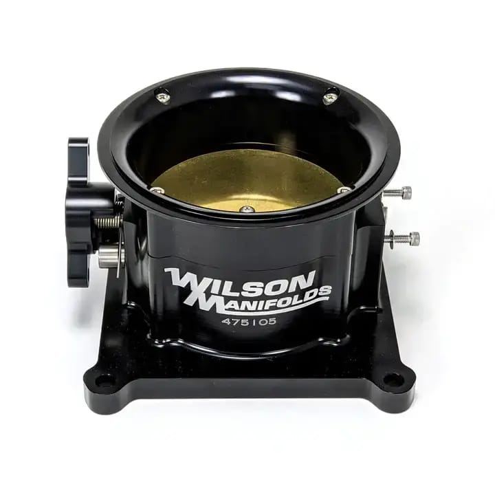Wilson Manifolds Fatmouth 4150 105MM Billet Throttle Body 2000+ CFM - Anodized Black thumbnail 2
