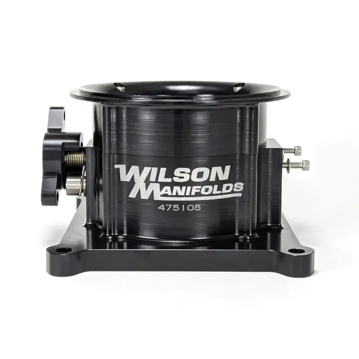 Wilson Manifolds Fatmouth 4150 105MM Billet Throttle Body 2000+ CFM - Anodized Black thumbnail 3