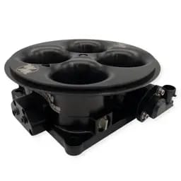 Wilson Manifolds 4500 Dominator 4-Barrel Billet Throttle Body W/ TPS & IAC Provision 2.55" Bore 2400CFM - Anodized Black