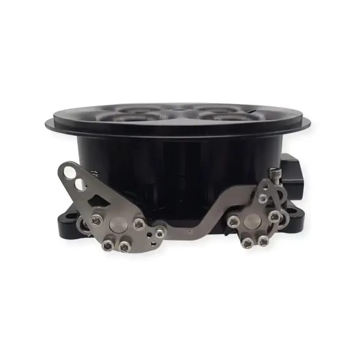 Wilson Manifolds 4500 Dominator 4-Barrel Billet Throttle Body W/ TPS & IAC Provision 2.55" Bore 2400CFM - Anodized Black thumbnail 3