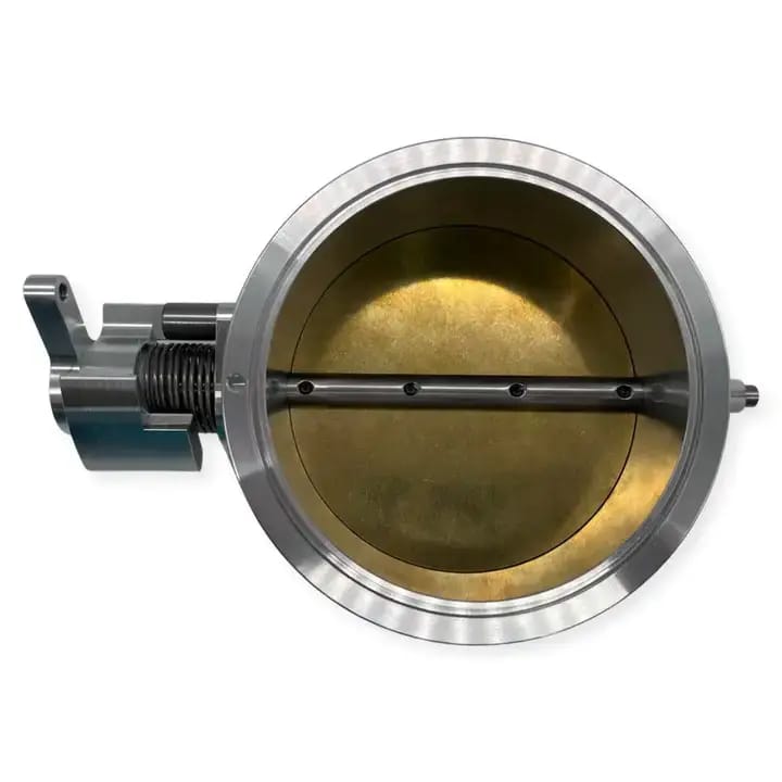 Wilson Manifolds 123MM Billet V-Band Throttle Body - Silver Machined Finish thumbnail 2