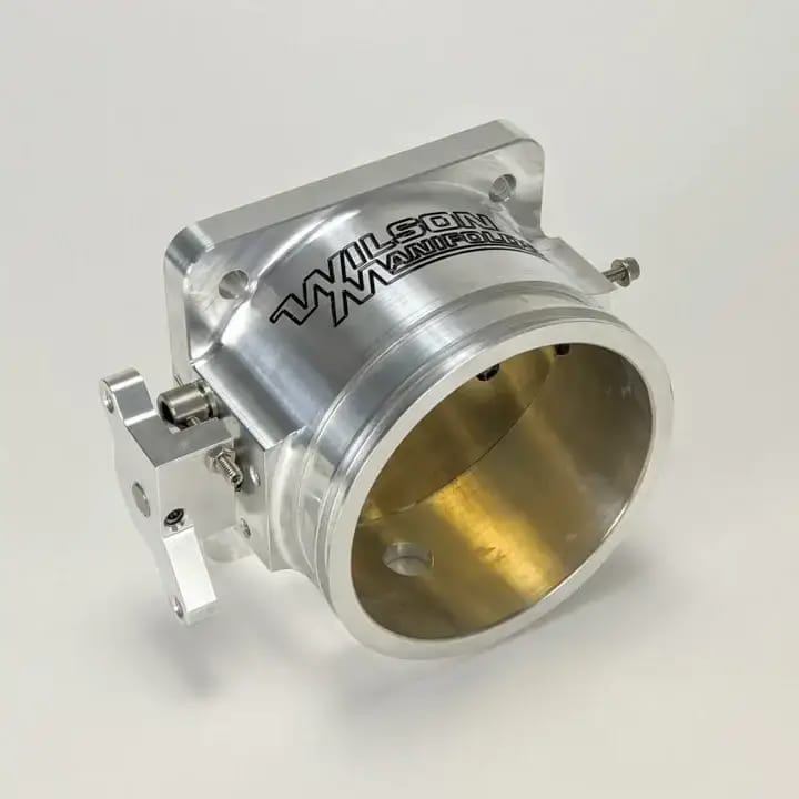 Wilson Manifolds 105MM Billet D-Band Throttle Body W/ IAC Provision - Silver Machined Finish thumbnail 3