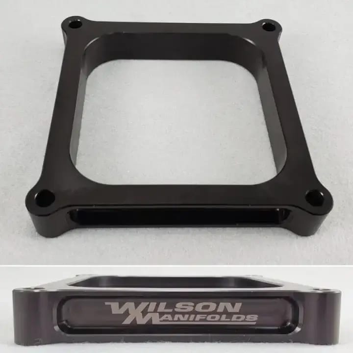 Wilson Manifolds 1.00" Open Lightweight Carburetor Spacer 4500 thumbnail 2