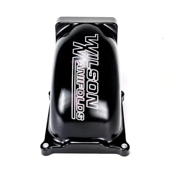 Wilson Manifolds 105MM 4500 Billet Elbow LS/ Ford Foxbody Bolt Pattern - Anodized Black thumbnail 4