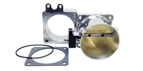 Accufab 90mm 86-93 Mustang 5.0L Black Throttle Body w/ Black Blank Spacer thumbnail 3