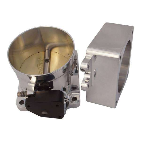 Accufab 90mm 86-93 Mustang 5.0L Black Throttle Body w/ Black Blank Spacer thumbnail 2