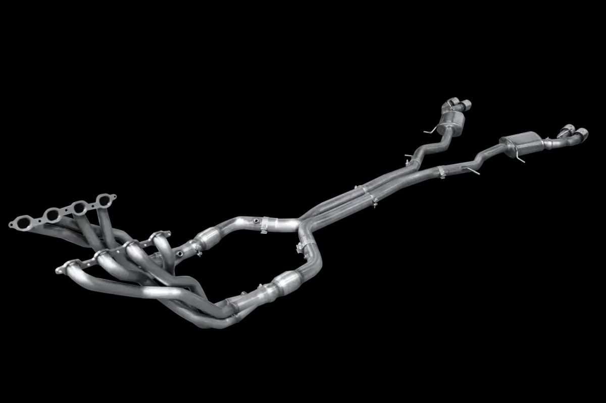 ARH Cadillac CTS-V 2016+ Long Tube Headers With Catted or Non-Catted X-Pipe & Quad-Exit Polished Tip Catback