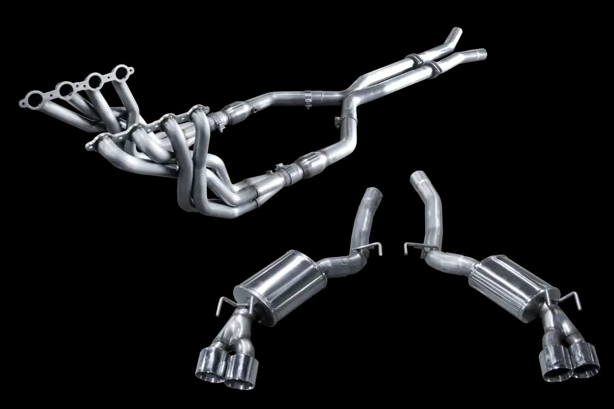 ARH Camaro Z28 2014-2015 Long Tube Headers With Full Catted or Non-Catted X-Pipe and Quad Exit Polished Catback