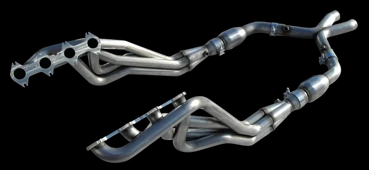 ARH Ford Mustang 3 Valve 2005-2010 1-3/4" x 3" Long Tube Headers & Non Catted H-Pipe