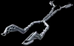 ARH Shelby GT350 Mustang 2016+ 2" x 3" Long Tube Headers With Full Catted X-Pipe System Quad Stainless Steel Exhaust Tips