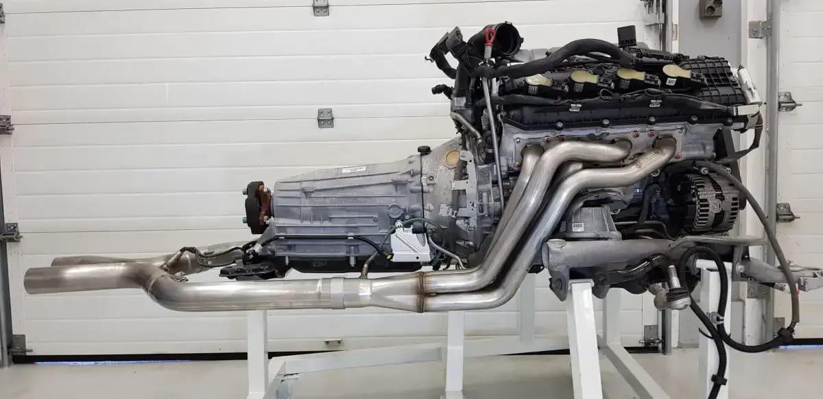 ARH Mercedes C63 2008-2015 1-7/8" x 3" Long Tube Headers & Non Catted X-Pipe thumbnail 2
