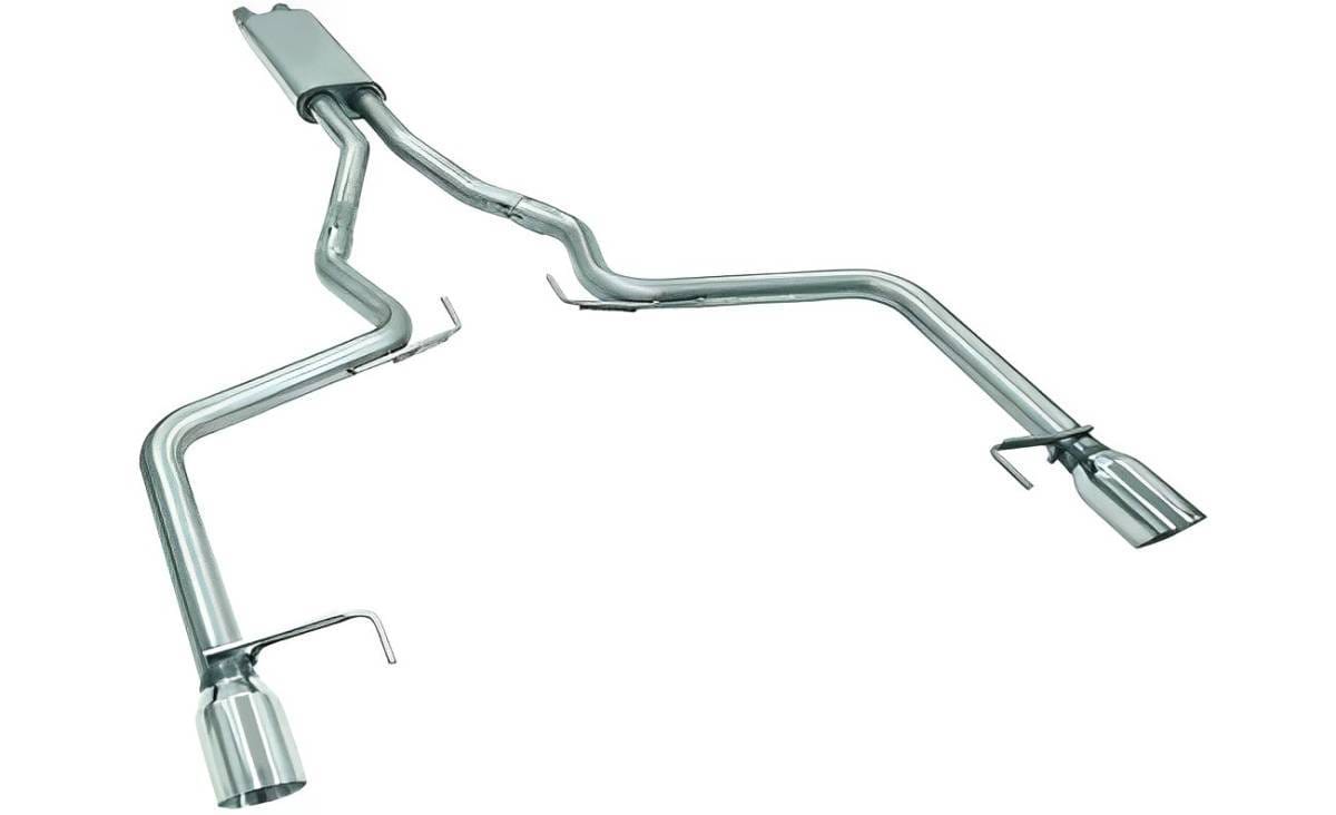 Bassani Ford Mustang 2015-17 V6 3.7L 2.5" Mid Muffler Catback With Dual Stainless Steel Tips