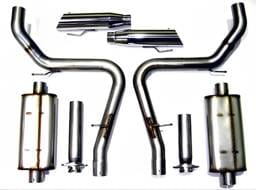 Bassani Ford Mustang 1999-2001 4.6L 4V 3" Cat Back With Dual Stainless Steel Tips