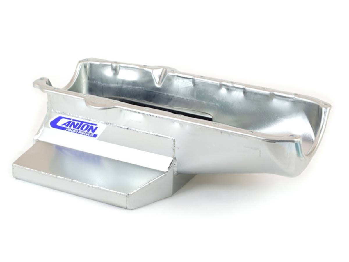Pre-1980 Small Block Chevy Shallow Circle Track 12" Long Sump Canton Race Oil Pan