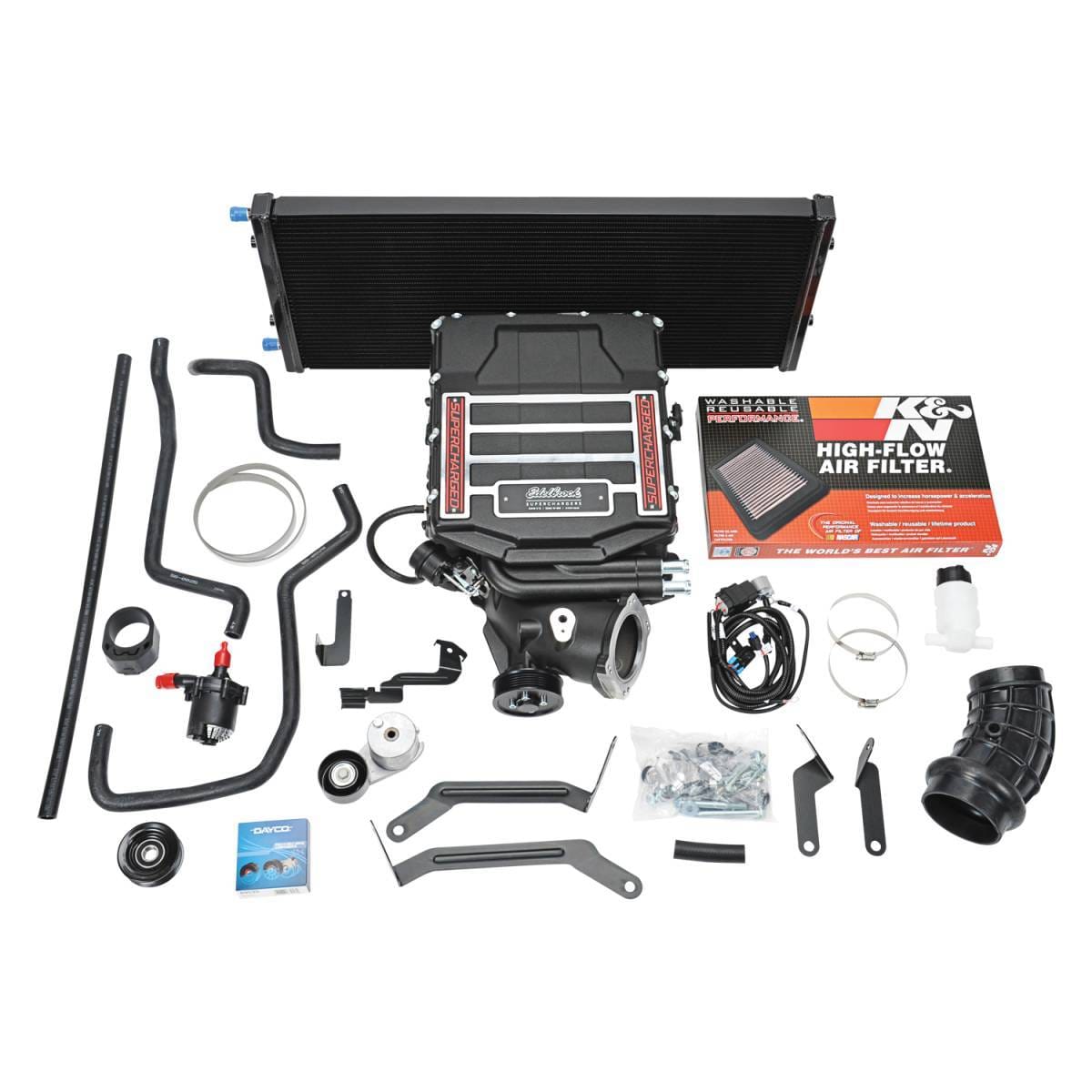Chevy Silverado GMC Sierra 2650 5.3L 2019-2021 Edelbrock Stage 1 Complete Supercharger Intercooled Kit With Tune