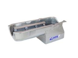 Pre-1980 SBC Blocks With Left Side Dipstick Bracket Drag Racing Canton Race Oil Pan - Silver