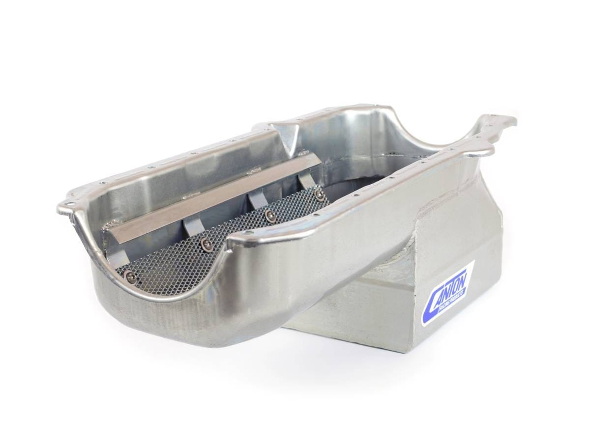 SBC 1980-1985 With Right Side Dipstick Drag Race Canton  Race Oil Pan - Silver thumbnail 3