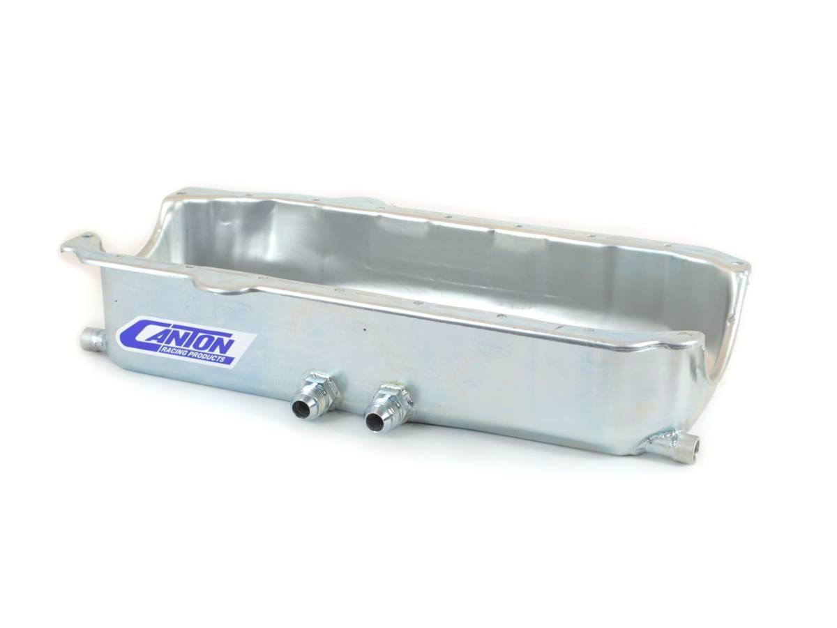 Pre-1985 SBC Dry Sump Right Hand Exits Canton Shallow Race Oil Pan thumbnail 2