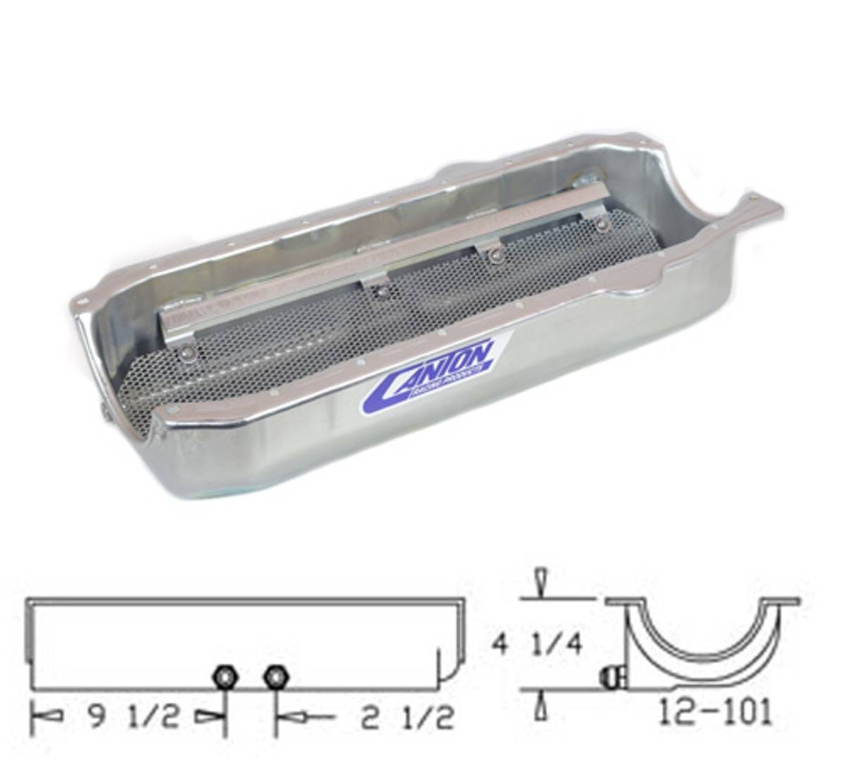 Pre-1985 SBC Dry Sump Right Hand Exits Canton Shallow Race Oil Pan thumbnail 4