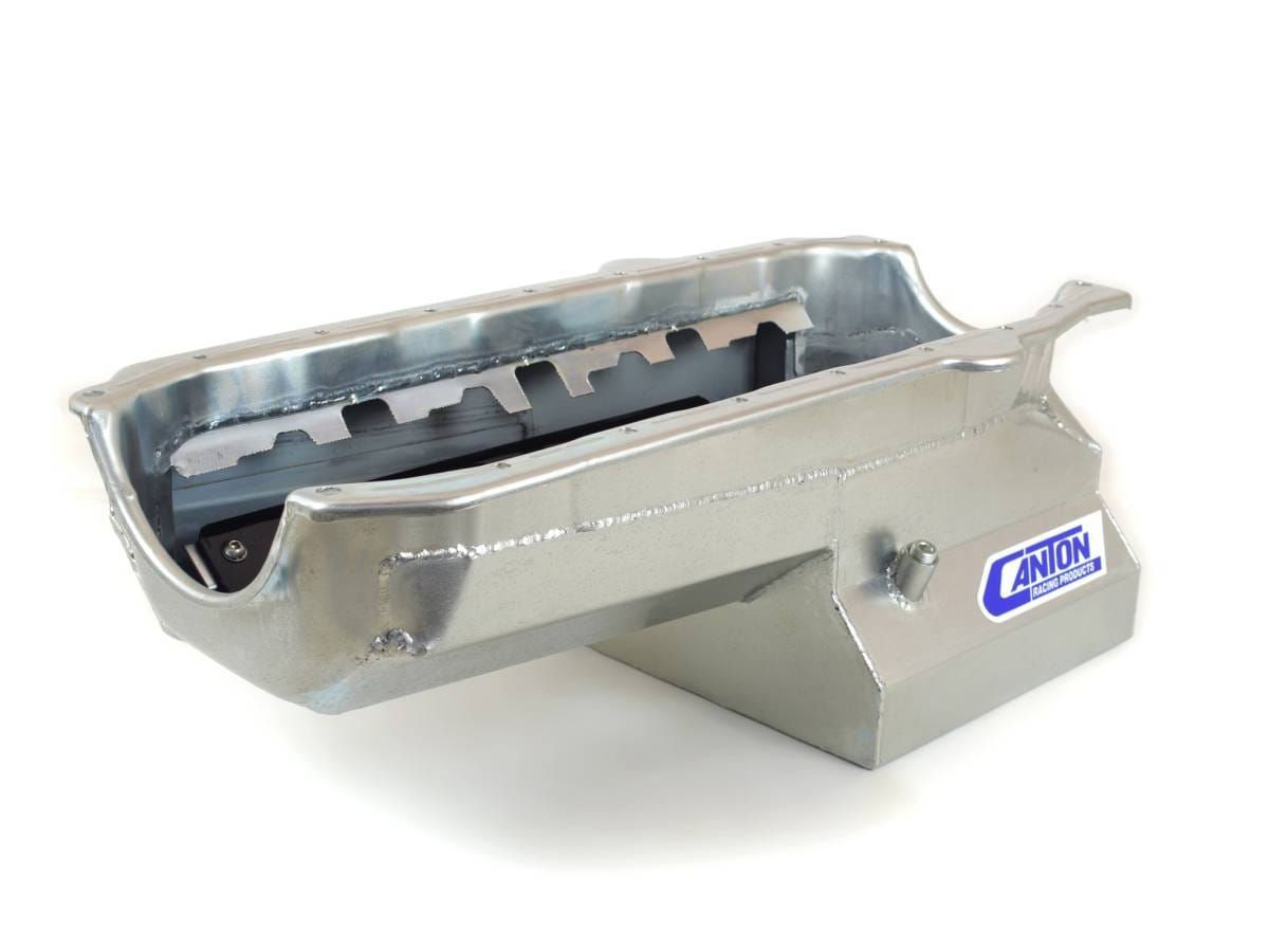 Canton Drag Race Chevy SBC Pre-1985 Blocks w/ Left Side Dipstick Oil Pan - Black thumbnail 3