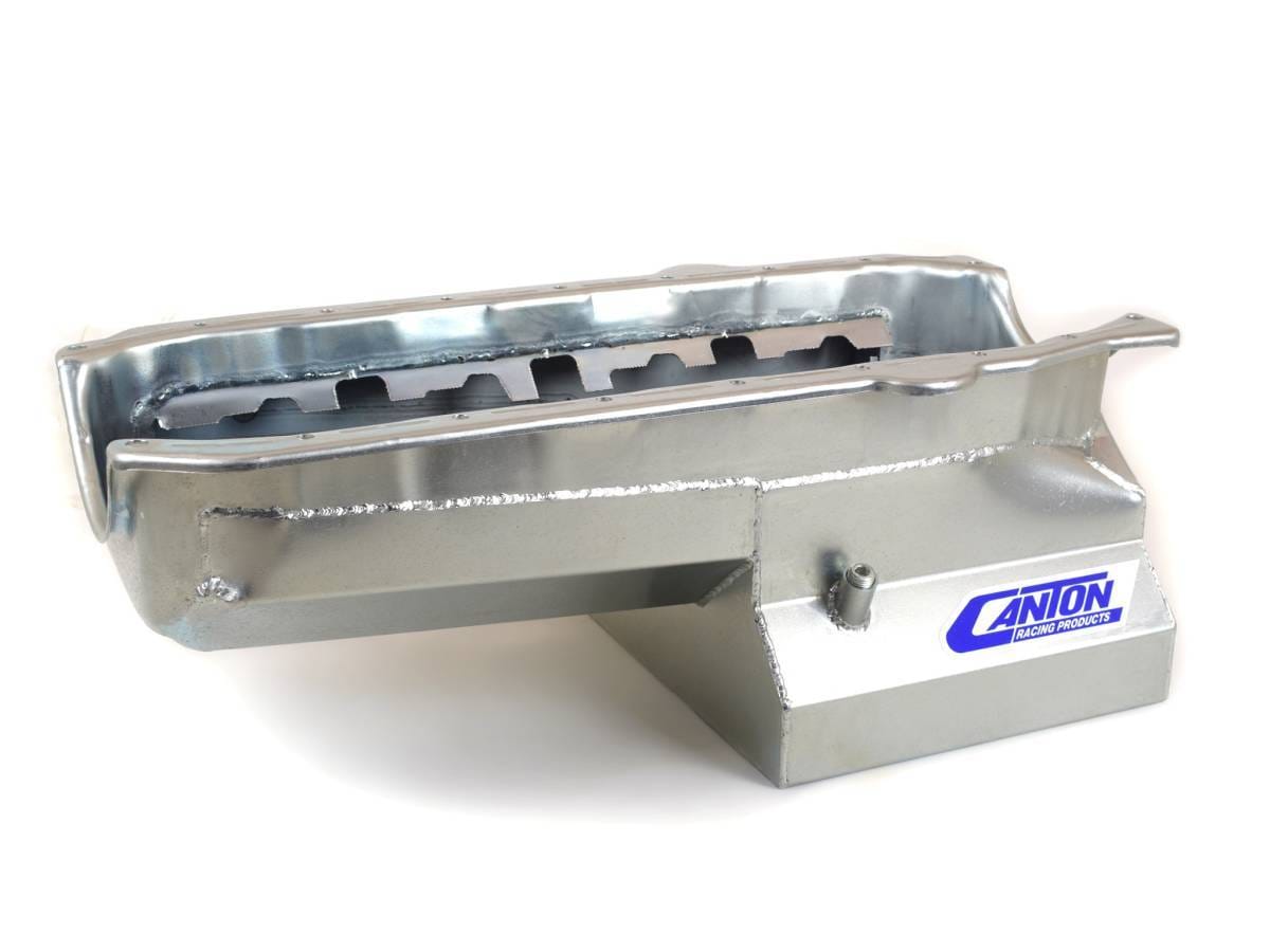 Canton Drag Race Chevy SBC Pre-1985 Blocks w/ Left Side Dipstick Oil Pan - Black thumbnail 2