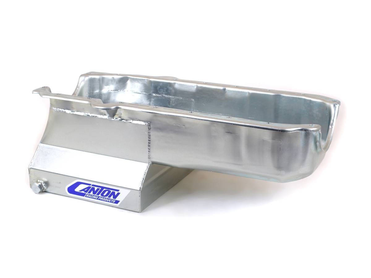 Canton "T" Sump Drag Race Chevy SBC 1980-1985 Blocks w/ Right Side Dipstick Oil Pan - Black thumbnail 3