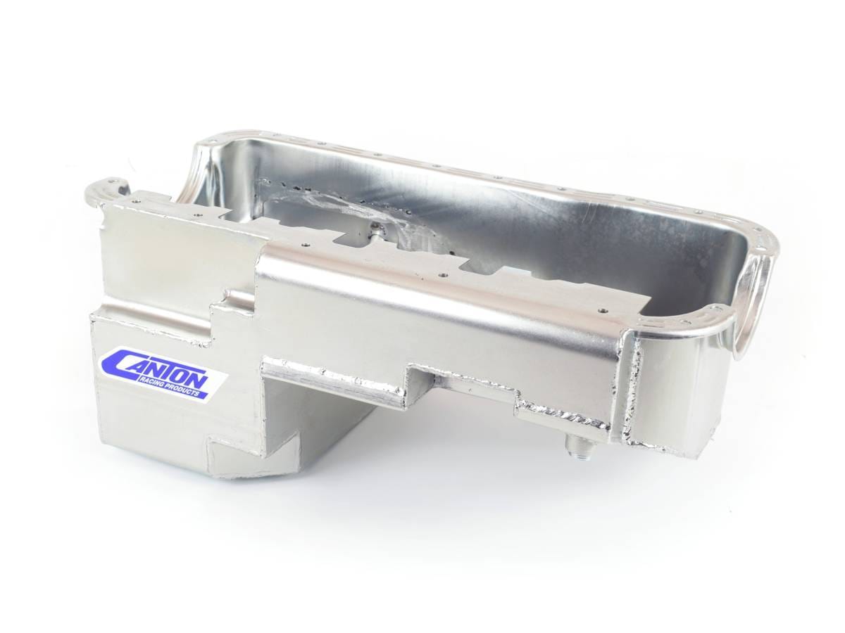 Ford Fox Body 302 Block Rear Sump Drag Race Oil Pan - Silver