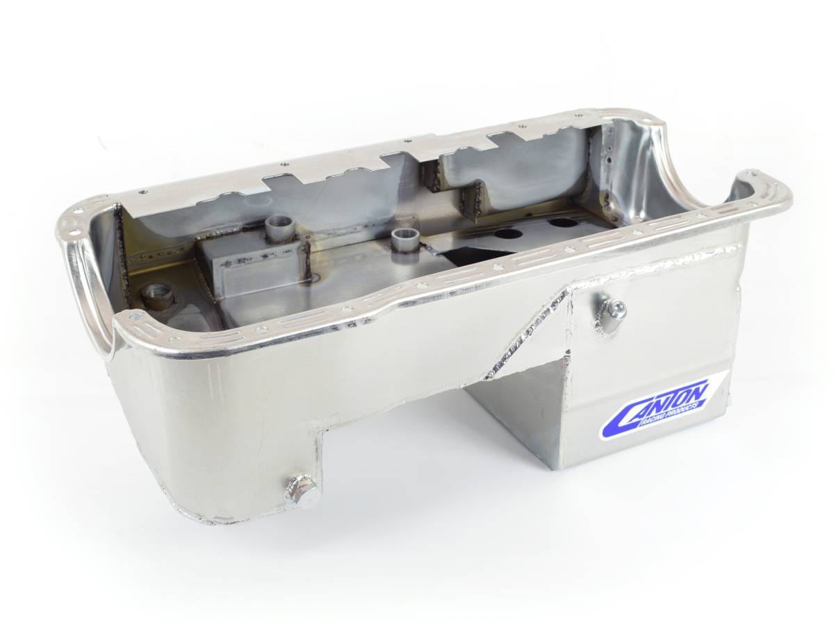 Ford Fox Body 302 Block Rear Sump Drag Race Oil Pan - Silver thumbnail 2