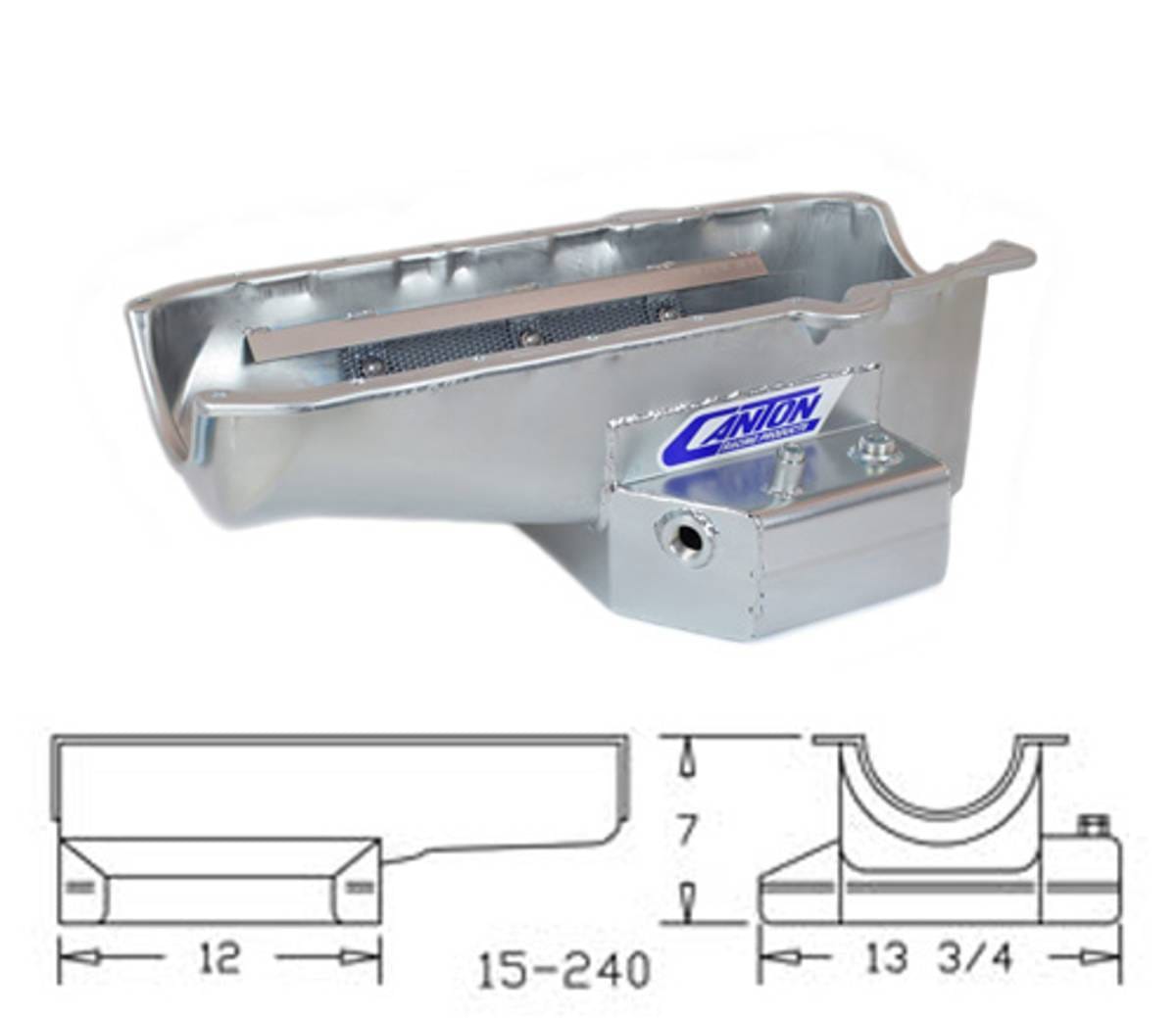 Chevy Corvette 1984-1996 SBC blocks Canton Oil Pan - Black thumbnail 5