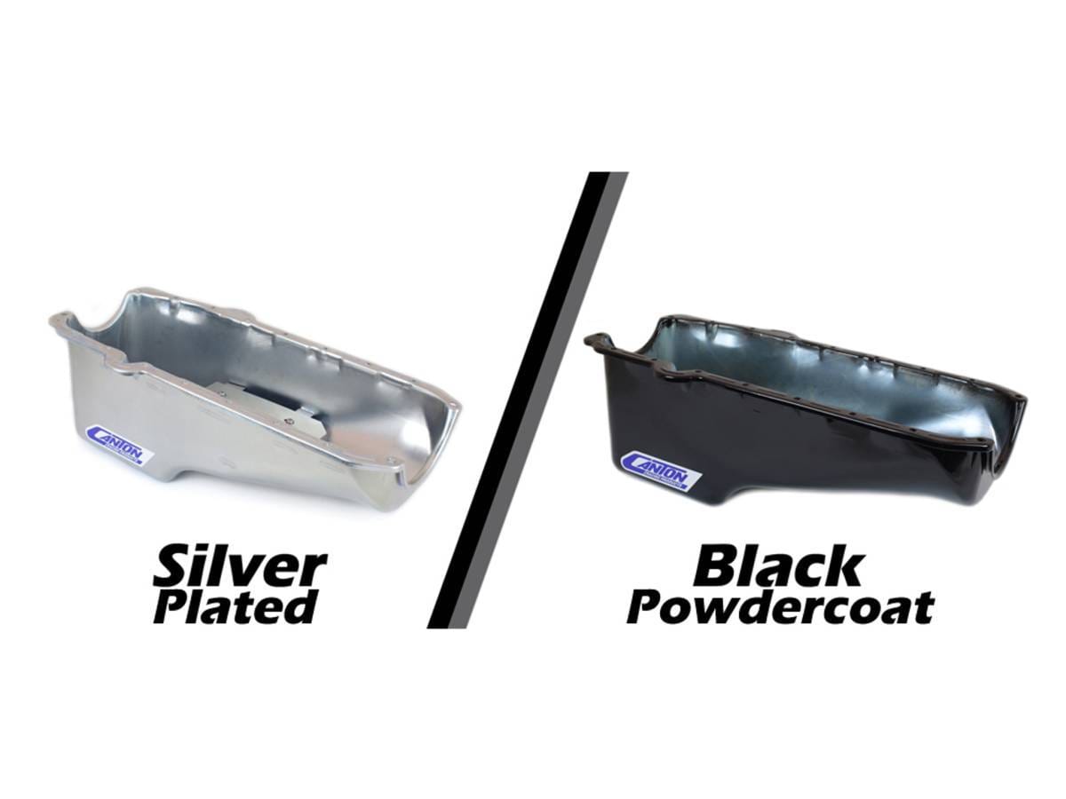 Chevy 1986+ SBC blocks stock style Canton Oil Pan - Black thumbnail 6
