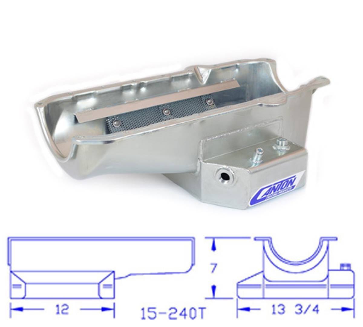 Chevy Corvette Late-model 84-96 Canton Oil Pan - Silver thumbnail 5