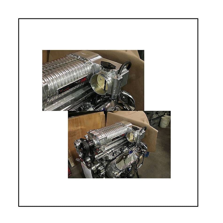 CBM Side Mount Billet Aluminum Throttle Body Adapter for Whipple 4.0L Rear Feed GM LS Supercharger System thumbnail 6