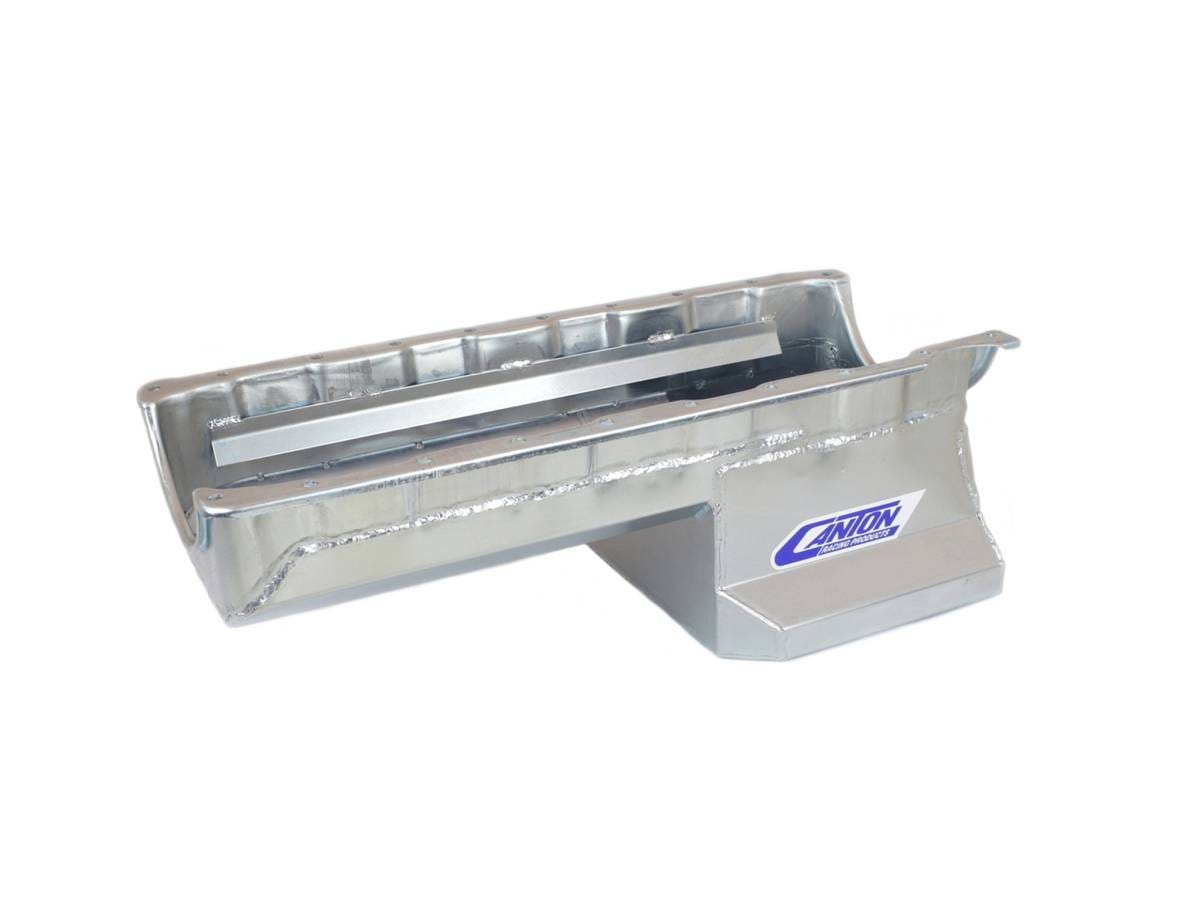 Canton Chevy BBC Mark 5 & 6 Blocks T-Sump Street Oil Pan - Silver thumbnail 2