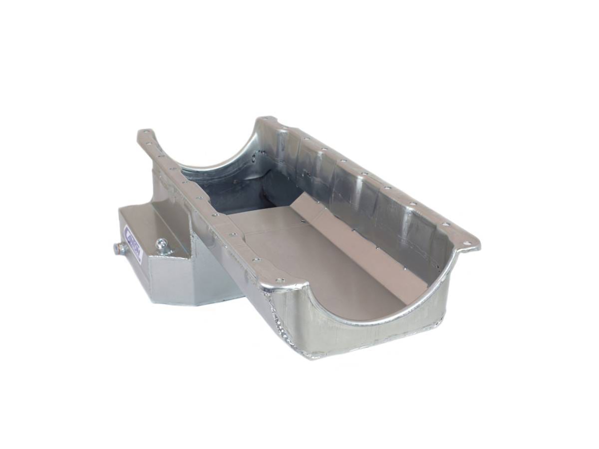 Canton Chevy BBC Mark 5 & 6 Blocks T-Sump Street Oil Pan - Silver thumbnail 3