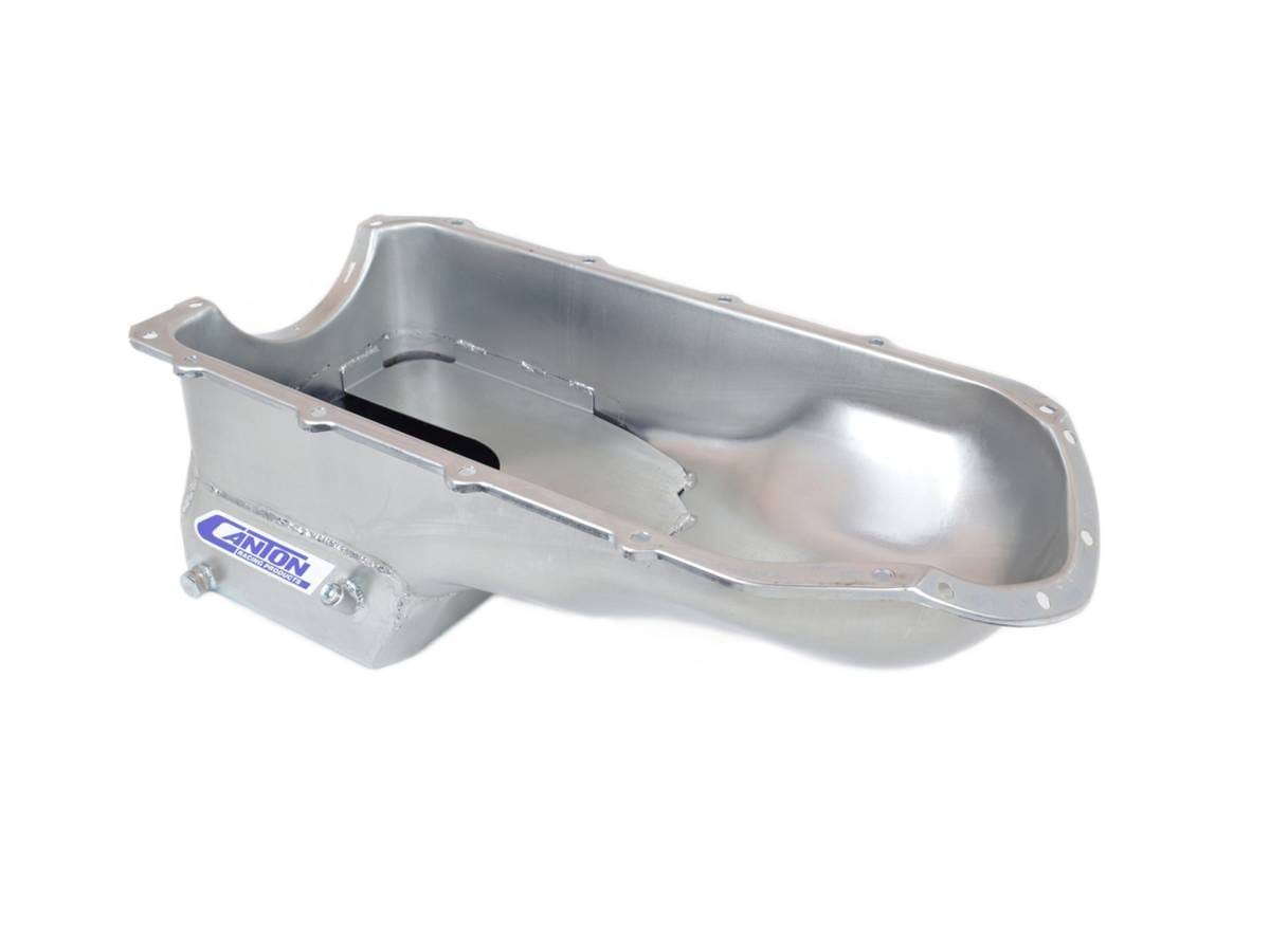 Canton Pontiac 301-455 High Capacity Street L-Sump Street Oil Pan - Black