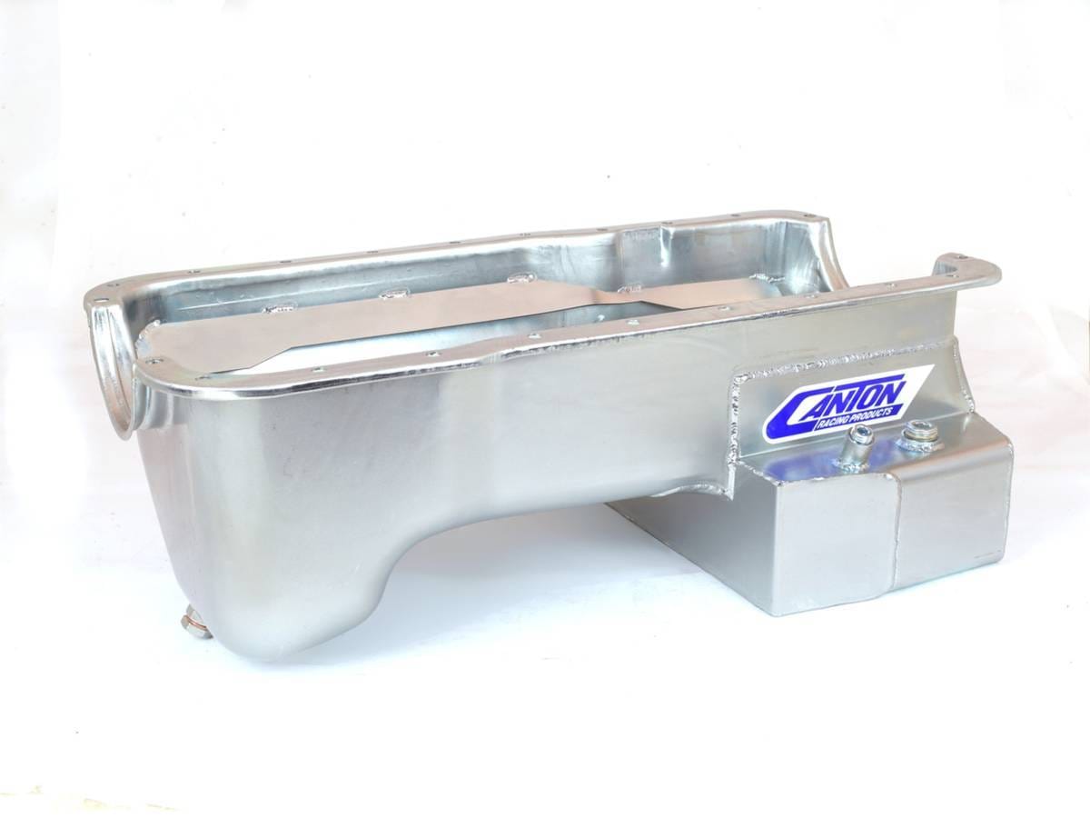 Ford Mustang 351W Canton 7 Quart T-Style Rear Sump Oil Pan - Black
