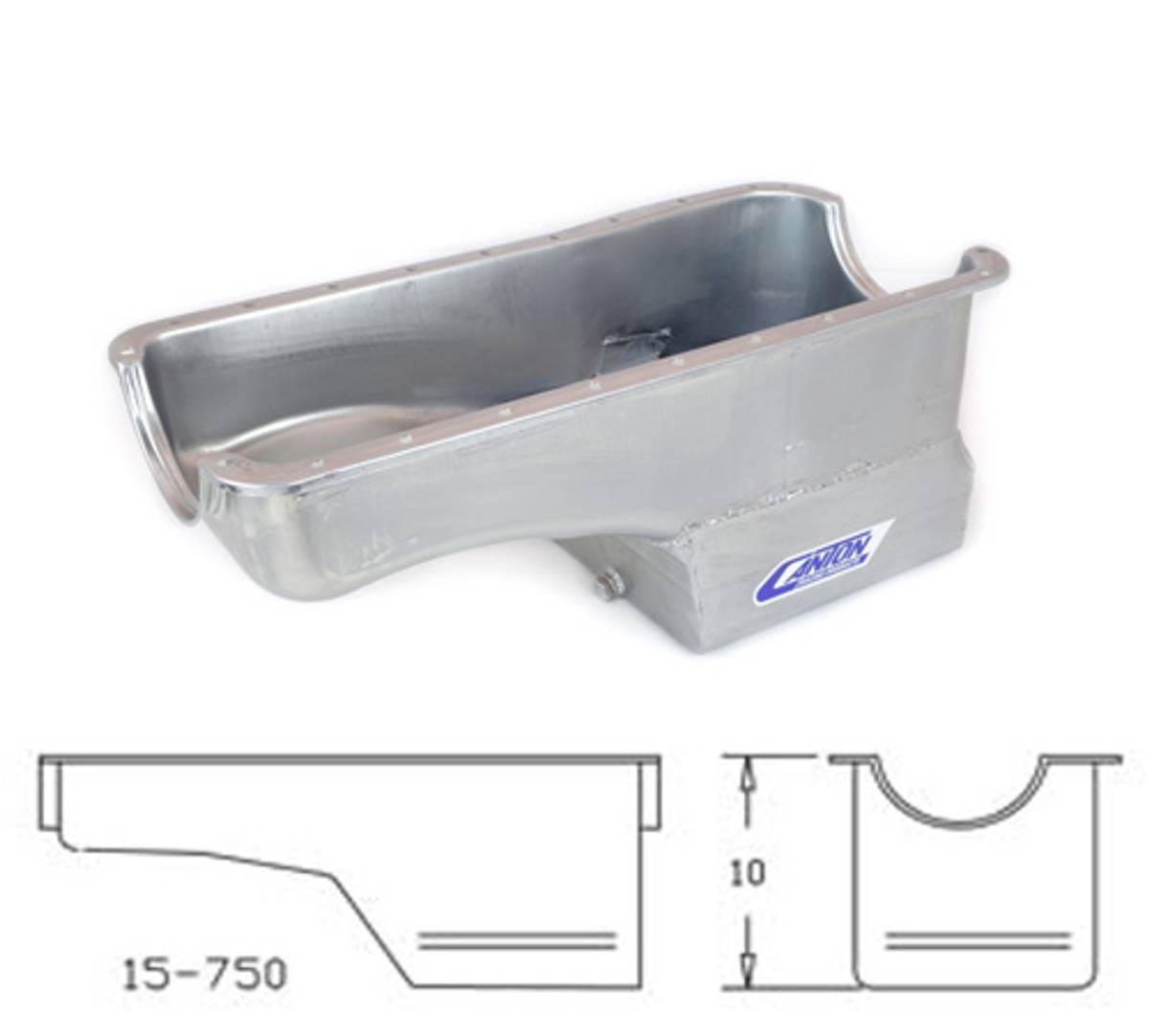 Big Block Ford 429-460 Deep Front Sump Street Pan Oil Pan - Black thumbnail 5